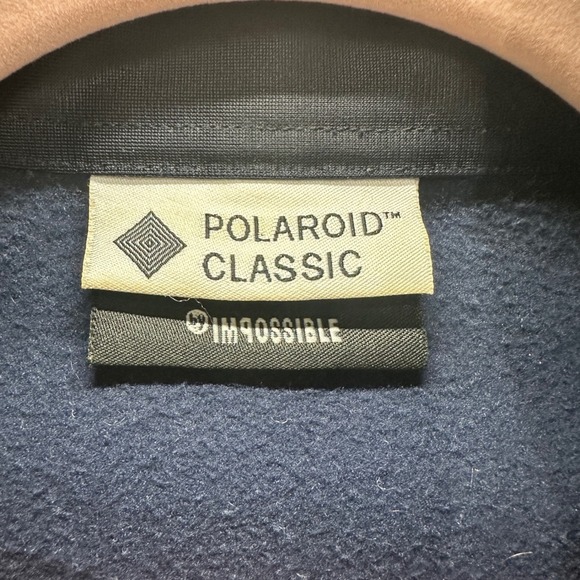 Polaroid Classic Factory Jacket Full Zip Navy Rainbow Stripe Track Jacket Size S - Picture 3 of 9